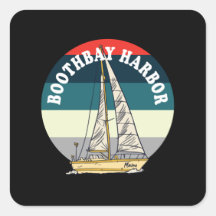 Velejando Boothbay Harbor Maine Vintage