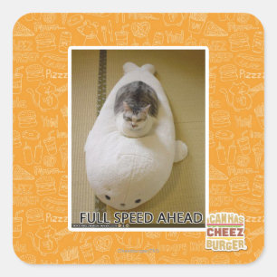 Adesivo Quadrado Velocidade do cheio à frente