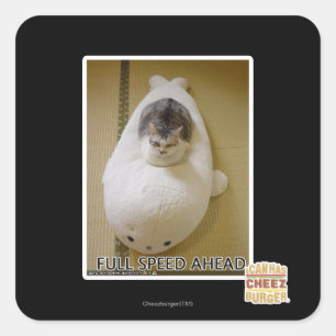 Adesivo Quadrado Velocidade máxima adiante