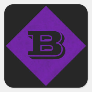 Adesivo Quadrado Veludo roxo de néon casino Home personalizado
