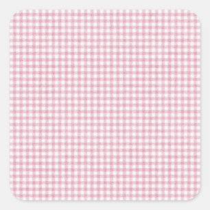 Adesivo Quadrado Veludoso Charme de Xadrez Miúdo Rosa e Branco