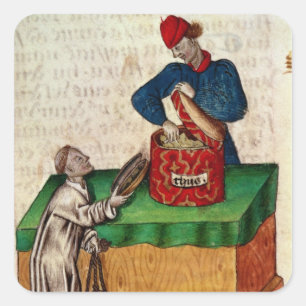 Adesivo Quadrado Vendedor do incenso