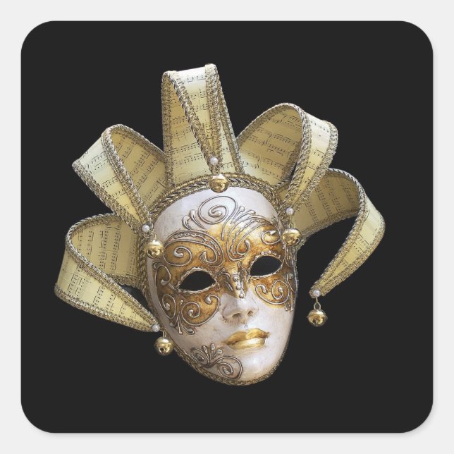 Adesivo Quadrado Venetia Máscaras (Frente)