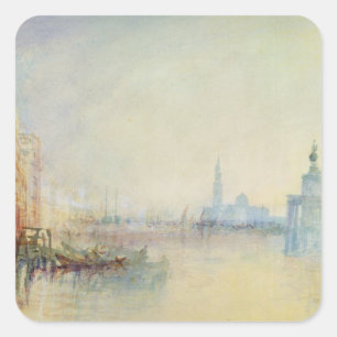Adesivo Quadrado Veneza, a boca do canal grande, c.1840 (w/c