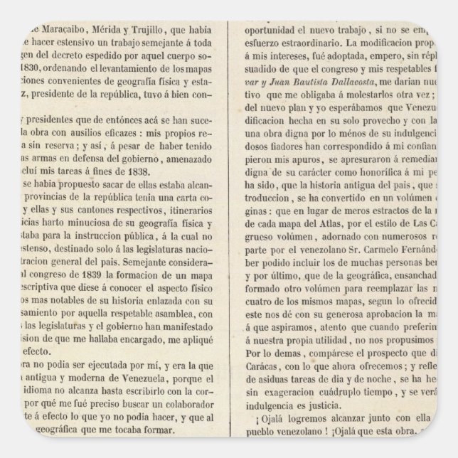 Adesivo Quadrado Venezuela (Frente)