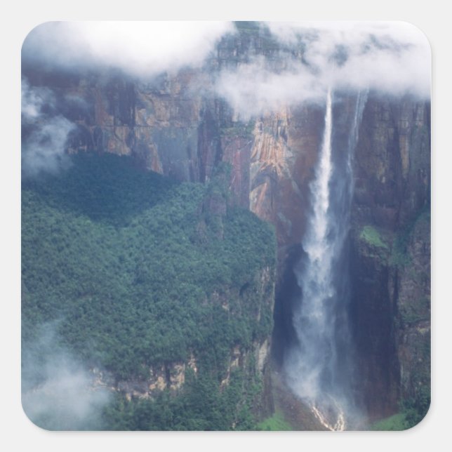 Adesivo Quadrado Venezuela, Angel Falls, Parque Nacional Canaima (Frente)