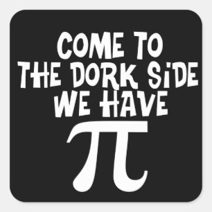 Adesivo Quadrado Venha para o lado Dork!