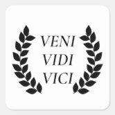 Adesivo Veni Vidi Vici | Zazzle Portugal