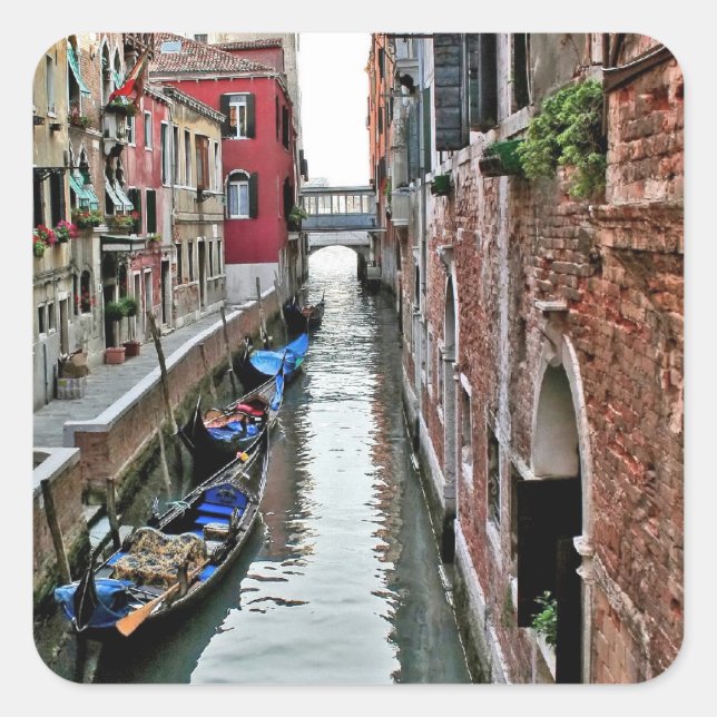 Adesivo Quadrado Venice Alleyway (Frente)