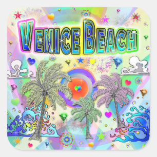 Adesivo Quadrado Venice Beach Deep Dreep Sticker