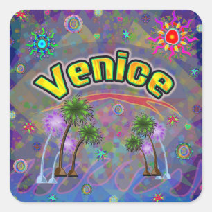Adesivo Quadrado Venice Beach Noble Voyage Sticker