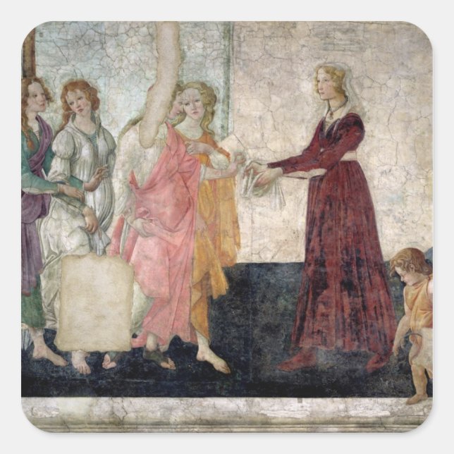 Adesivo Quadrado Vênus e Graces (Frente)