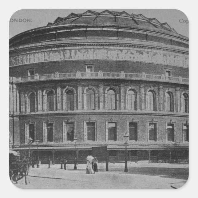 Adesivo Quadrado Ver o Albert Hall, c.1900 (Frente)