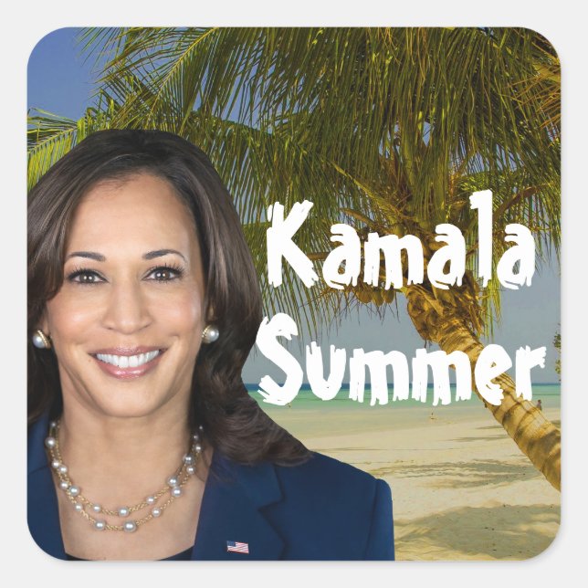 Adesivo Quadrado Verão de Kamala 2024 (Frente)
