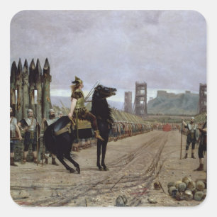 Adesivo Quadrado Vercingetorix antes de Caesar, 52 BC, 1886