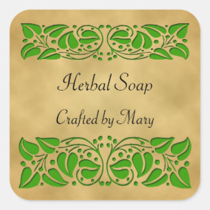 Adesivo Quadrado Verde deixa Artesanatos personalizados