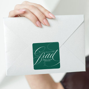 Adesivo Quadrado Verde  Graduação de Eloquência