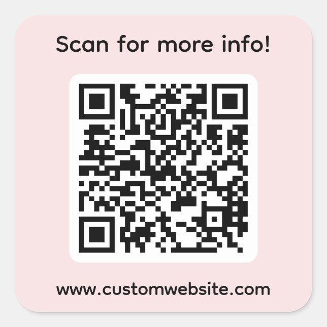 Adesivo Quadrado Verificação Personalizada para Mais Informações Có (Frente)