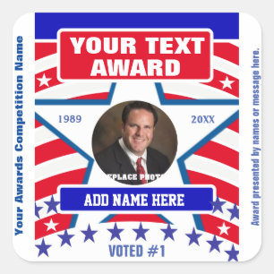 Adesivo Quadrado Vermelho, Branco e Azul