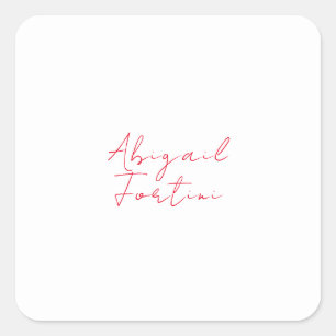 Adesivo Quadrado Vermelho branco mínimo profissional moderno