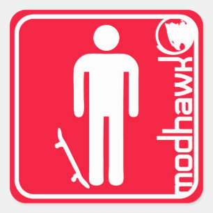 Adesivo Quadrado vermelho do modhawk