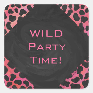 Adesivo Quadrado Vermelho e preto Dalmáticos