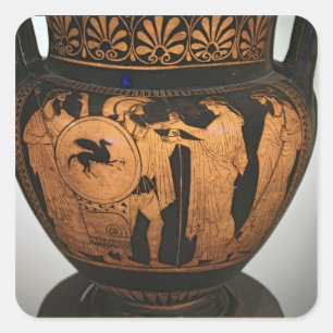 Adesivo Quadrado Vermelho-figura krater