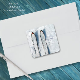Adesivo Quadrado Vermont Ski Sticker