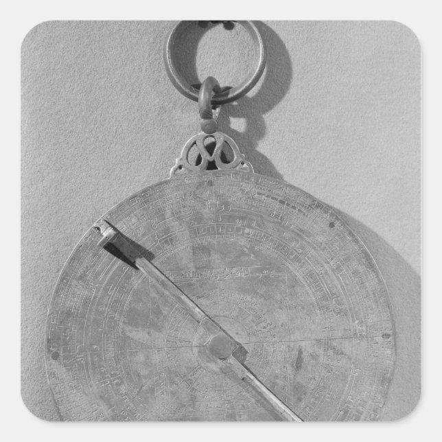 Adesivo Quadrado Verso de um astrolábio mórbido, de Córdova (Frente)