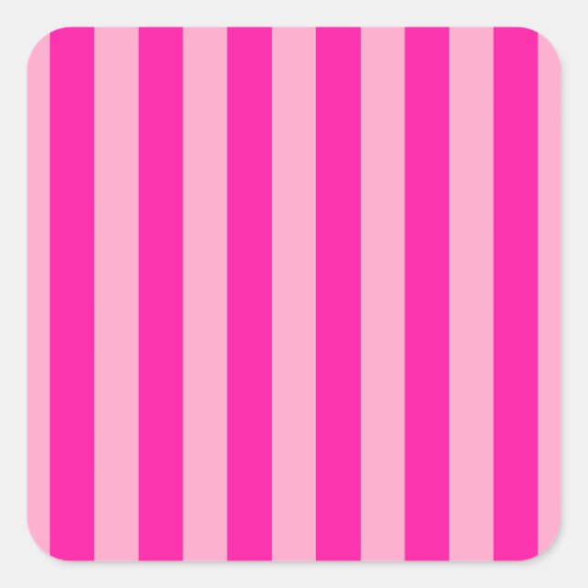 Adesivo Quadrado Vertical Stripes Rosa Quente (Frente)