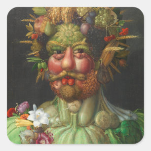 Adesivo Quadrado Vertumnus 1591 por Giuseppe Arcimboldo