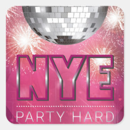 Adesivo Quadrado Véspera de Ano Novo