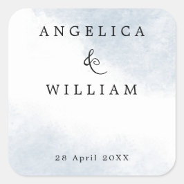 ADESIVO QUADRADO VESTIDO DE CASAMENTO DE PRAIA | COR DE ÁGUA AZUL-D