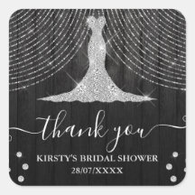 Vestido de Diamante Prata em Chá de Noiva de Madei