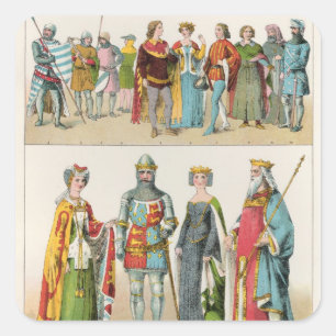 Adesivo Quadrado Vestido do inglês