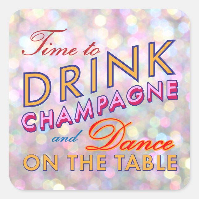 Adesivo Quadrado Vestido, Flirty e Colorida (Frente)