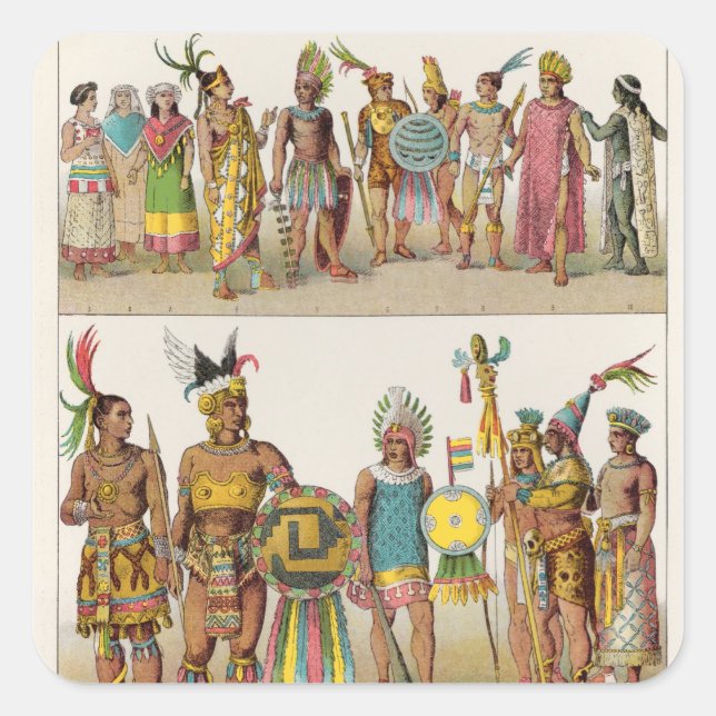 Adesivo Quadrado Vestido mexicano (Frente)