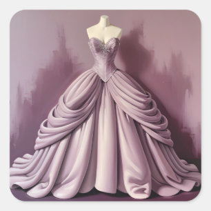 Adesivo Quadrado Vestido roxo lindo