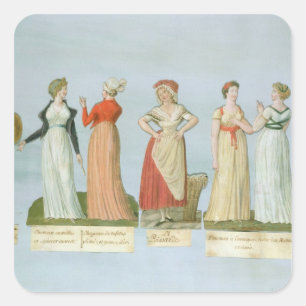 Adesivo Quadrado Vestidos e figurinos em voga