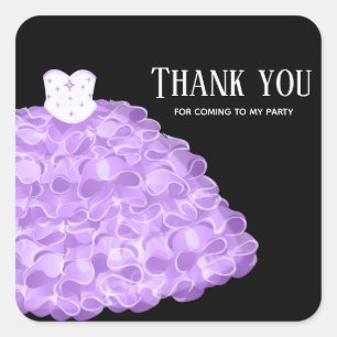 Adesivo Quadrado Vestidos Glam extravagantes do vestido