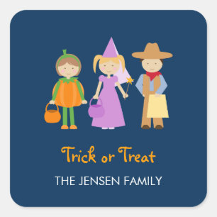 Adesivo Quadrado Vestimentos festivos, vinhetas de presentes no Hal