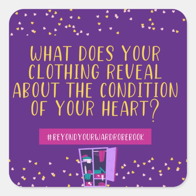 Adesivo Quadrado Vestir Sua Camisa Cardíaca (Frente)