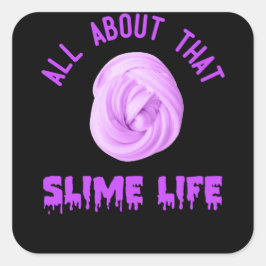 Adesivo Quadrado Vestir Tudo Sobre O Design Bonito Slime Life