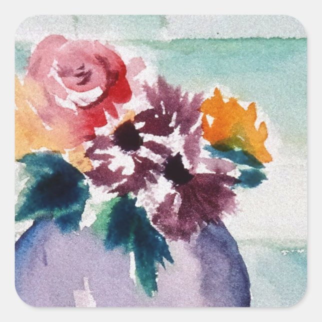 ADESIVO QUADRADO VESTUÁRIO COM FLORES (Frente)