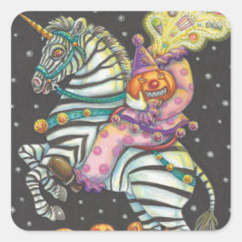ADESIVO QUADRADO VESTUÁRIO DE CIRCO SONORO, ZEBRA UNICORN STICKERS