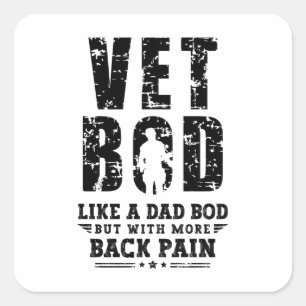 Adesivo Quadrado Vet Bod Como Pai Bod Mas Com Mais Dor Nas Costas