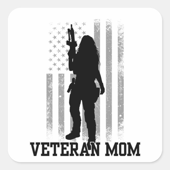 Adesivo Quadrado Veteran Mãe (Frente)