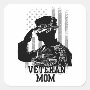 Adesivo Quadrado Veteran Mãe