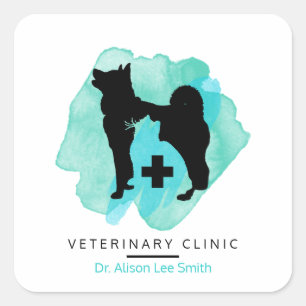 Adesivo Quadrado Veterinária 