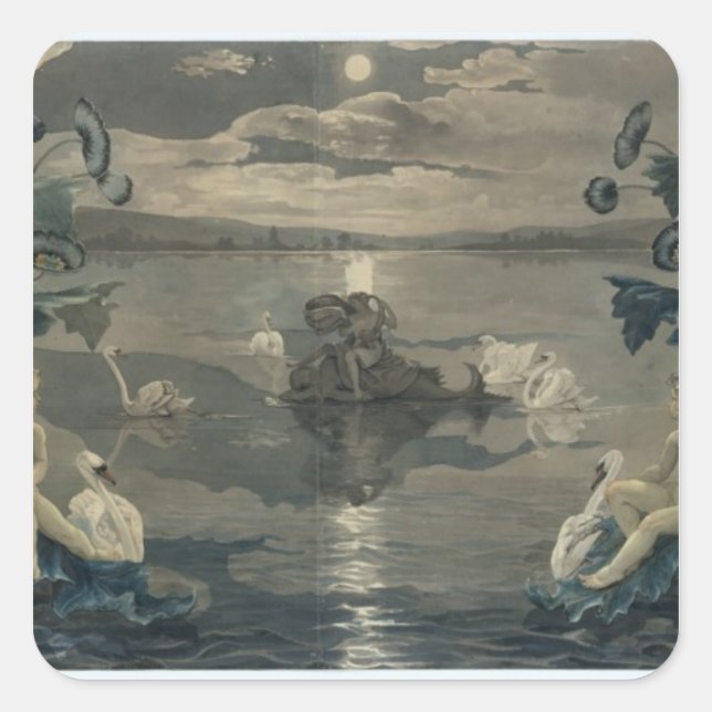 Adesivo Quadrado Viagem marítima de Arion, 1809 (Frente)